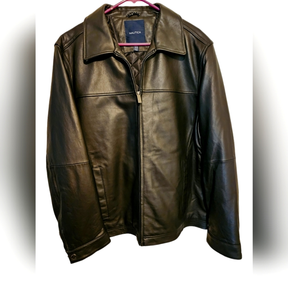 Nautica Genuine Leather Jacket Gem